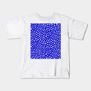 Blue Dalmatian Polka Dot Kids T-Shirt